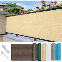 OEM Balkonsonnenschirm - Privatsphäre-Regal für Terrassen - Wasserfestes Design - 60 x 1 m - Cremefarben