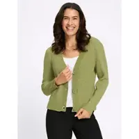 Inspirationen WITT WEIDEN Strickjacke in schilf-meliert | Gr.: 48