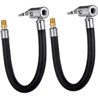 OEM Luftdruckschlauchpumpe mit Schnellwechsleradapter und Reifenluftpistole für Motorrad, Auto, Fahrrad und Reifenfüller