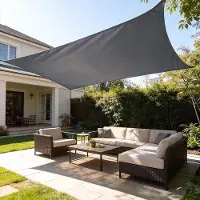 OEM Wasserdichtes Rechteckiges Außen Sonnenschirm - 98% UV Schutz - 4x6 Meter - Grau