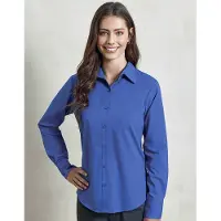 Premier Workwear Damen Popeline Bluse langarm PR300 red 38 (S/10)