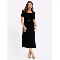 HEINE Web-Kleid in schwarz | Gr.: 46