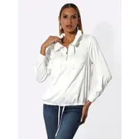 Création L Satin-Bluse in ecru | Gr.: 46