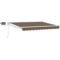 Syfax Manuelle Markise mit Solar-LED 3 x 2,5 m Taupe 100% Polyester