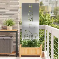 Syfax Garten Sichtschutz-Leinwand Silber 50 x 140 cm Edelstahl