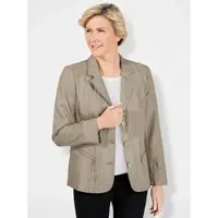 Witt Weiden Blusenblazer WITT "Blazer Blazer in Crash-Qualität", Damen, Gr. 54, beige (schlamm), Crash, , Basic, Blazer Blusenblazer