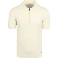 No-excess Half Zip Poloshirt Off White