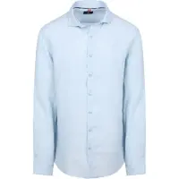 State of Art Hemd Leinen Hellblau