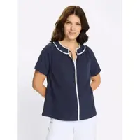 Sieh an! Schlupfbluse in marine | Gr.: 52