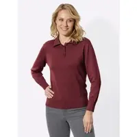 Sieh an! Polopullover in bordeaux | Gr.: 48
