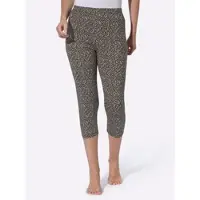 Sieh an! 7/8-Leggings in taupe-schwarz-bedruckt | Gr.: 54