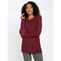 Sieh an! Longpullover in dunkelrot | Gr.: 40