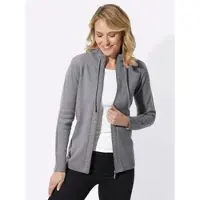 Sieh an! Strickjacke in steingrau-meliert | Gr.: 44