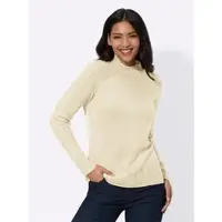 Sieh an! Stehkragen-Pullover in champagner | Gr.: 52