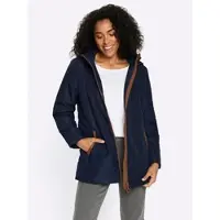 Sieh an! Shirtjacke SIEH AN "Steppjacke Steppjacke mit Rautensteppung", Damen, Gr. 38, blau (marine), Sportlich, Shirts Shirtjacke