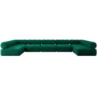 ALTDECOR Modulares Sofa Ecksofa in U-Form - Garvo-U3 - 475x190x70 cm Dunkelgrün Corner modular Sofa Eckcouch Couch Wohnlandschaft Cauchsofa Polstersofa