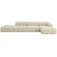 ALTDECOR Modulares Sofa Ecksofa in L-Form - Lizur-L2 - 380x160x70 cm Beige Corner modular Sofa Eckcouch Couch Wohnlandschaft Cauchsofa Polstersofa