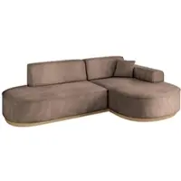 ALTDECOR Ecksofa in L-Form MARI-L1-v2 - 243x171x83 cm Braun - Corner Sofa Bett Eckcouch Couch Wohnlandschaft Cauchsofa