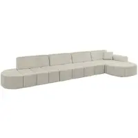 ALTDECOR Ecksofa in L-Form Livo-L3 - 422x173x79,5 cm Cremeweiß - Corner Sofa Bett Eckcouch Couch Wohnlandschaft Cauchsofa
