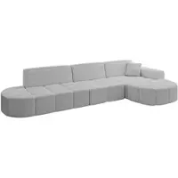 ALTDECOR Ecksofa in L-Form Livo-L2 - 337x173x79,5 Hellgrau - Corner Sofa Bett Eckcouch Couch Wohnlandschaft Cauchsofa