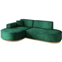 ALTDECOR Ecksofa in L-Form MARI-L1-v2 - 243x171x83 cm Grün - Corner Sofa Bett Eckcouch Couch Wohnlandschaft Cauchsofa