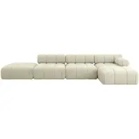 ALTDECOR Modulares Sofa Ecksofa in L-Form - Lizur-L2 - 380x160x70 cm Beige Corner modular Sofa Eckcouch Couch Wohnlandschaft Cauchsofa Polstersofa