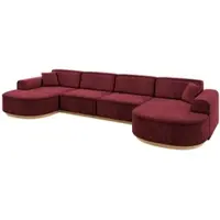 ALTDECOR Ecksofa in U-Form MARI-U2-v2 - 388x171x83 cm Bordeauxrot - Corner Sofa Bett Eckcouch Couch L-Form Wohnlandschaft Cauchsofa