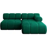 ALTDECOR Modulares Sofa Ecksofa in L-Form - Razon-L1 - 190x160x70 cm Dunkelgrün Corner modular Sofa Eckcouch Couch Wohnlandschaft Cauchsofa Polstersofa