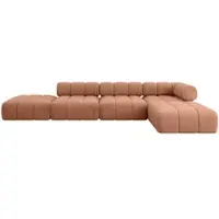 ALTDECOR Modulares Sofa Ecksofa in L-Form - Kerru-L2 - 380x190x70 cm Apricot universal, links/rechts Corner modular Sofa Eckcouch Couch Wohnlandschaft Cauchsofa Polstersofa