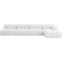 ALTDECOR Modulares Sofa Ecksofa in L-Form - Razon-L3 - 380x160x70 cm Weiß Corner modular Sofa Eckcouch Couch Wohnlandschaft Cauchsofa Polstersofa