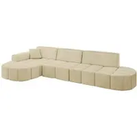 ALTDECOR Ecksofa in L-Form Livo-L2 - 337x173x79,5 Beige - Corner Sofa Bett Eckcouch Couch Wohnlandschaft Cauchsofa