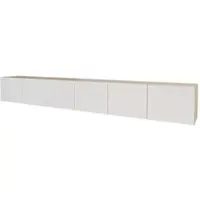ALTDECOR TV-Schrank ELIO-W mit modernen Fronten, 3x100x40x40 Lowboard hängend, TV Möbel, TV Cabinet, Fernsehtisch, Fernsehschrank, TV Kommode, TV Tisch, TV Sideboard, TV Board - Artisan / Weiß