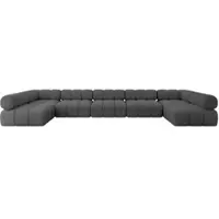 ALTDECOR Modulares Sofa Ecksofa in U-Form - Garvo-U3 - 475x190x70 cm Grau Corner modular Sofa Eckcouch Couch Wohnlandschaft Cauchsofa Polstersofa