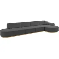 ALTDECOR Ecksofa in L-Form MARI-L3-v2 - 413x171x83 cm Grau - Corner Sofa Bett Eckcouch Couch Wohnlandschaft Cauchsofa