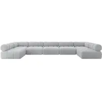 ALTDECOR Modulares Sofa Ecksofa in U-Form - Garvo-U3 - 475x190x70 cm Grau Corner modular Sofa Eckcouch Couch Wohnlandschaft Cauchsofa Polstersofa