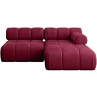 ALTDECOR Modulares Sofa Ecksofa in L-Form - Razon-L1 - 190x160x70 cm Bordeauxrot Corner modular Sofa Eckcouch Couch Wohnlandschaft Cauchsofa Polstersofa