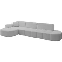 ALTDECOR Ecksofa in L-Form Livo-L2 - 337x173x79,5 Hellgrau - Corner Sofa Bett Eckcouch Couch Wohnlandschaft Cauchsofa