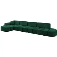 ALTDECOR Ecksofa in L-Form Livo-L3 - 422x173x79,5 cm Grün - Corner Sofa Bett Eckcouch Couch Wohnlandschaft Cauchsofa