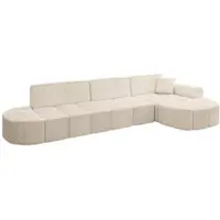 ALTDECOR Ecksofa in L-Form Livo-L2 - 337x173x79,5 Beige - Corner Sofa Bett Eckcouch Couch Wohnlandschaft Cauchsofa