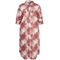 Bugatti Hemdblusenkleid , Damen, Gr. 44, Normalgrößen, rosa (730, rose), 100% Baumwolle, geblümt, normal, Kleider Hemdblusenkleid, mit halber Knopfleiste