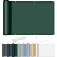 OEM Balkonscherm 90x900cm Ondoorzichtig Met Oogjes Windscherm UV-bescherming Voor Balkon