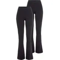 Flashlights Bootcuthose , Damen, Gr. 50, N-Gr, schwarz, Sweatware, Obermaterial: 95% Baumwolle, 5% Elasthan, unifarben, Basic, sehr figurbetont lang, Hosen Bootcuthose, aus elastischem jersey