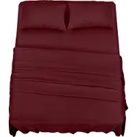 Markenlos Bettlaken-Set - Pflegeleichte, weiche Mikrofaser, Flachlaken, Spannlaken mit 2 Kissenbezügen, formbeständig - (Für Bettgröße 135 x 190 cm