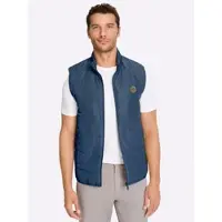 Witt Steppweste "Weste Steppweste mit elastischer Paspel am Saum", Herren, Gr. 54, blau (dunkelblau), Sportlich, modern fit, Westen Steppweste