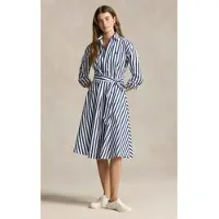 Ralph Lauren für Damen. 211891428001 Marineblaues Hemdblusenkleid (30), Lässig, Baumwolle, Langarm
