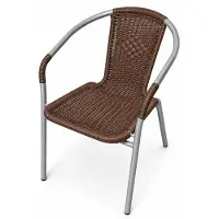 AGA Gartenstuhl RATAN Grau/Braun