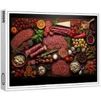 Raxxa Premium-Puzzle "Arrangement mit Salami und Wurst", 1000 Teile