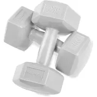 OEM Kraftgewichtsset - Sechsseitige Form - 2 x 3 kg - Schwarz - Haltersgewichte für Heimtraining
