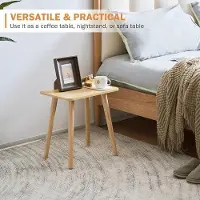 OEM Naturholztisch für das Wohnzimmer, kleiner Ecktisch mit Nachtkastenfunktion, Theetisch, 40 x 30 x 43 cm.