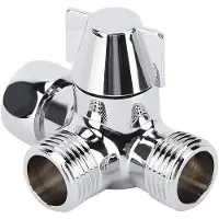 Markenlos G1/2" Dusch Drei-Wege - 3-Wege Duschventil - Universeller Massivmessing Duschadapter - Universelle Passform für Duschtoilette Bidet Wasserhahn